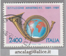 USATI ITALIA 1989 - Ref.0593A "MINISTERO DELLE POSTE" 1 Val. - 1981-90: Usados