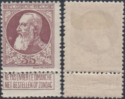 Belgique 1905 - Timbre Neuf Avec Charnière. COB Nr.: 77. Curiosité: HALO Devant La Bouche. Pas Commun.....(EB) AR-02441 - 1905 Grove Baard