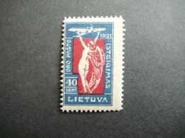 Allegory Of Flight # Lietuva Litauen Lituanie Litouwen Lithuania # 1921 40sk. MLH #Mi.110 Planes - Lituania