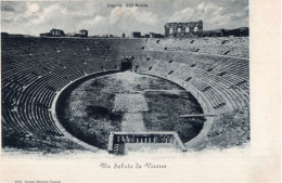 UN SALUTO DA VERONA - INTERNO DELL'ARENA - CARTOLINA FP NON UTILIZZATA DEL 1900 - Verona