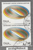 USATI ITALIA 1989 - Ref.0594 "UNIONE INTERPARLAMENTARE" Serie Di 2 Val. - 1981-90: Used