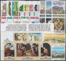 1989 San Marino Complete Year 23v. + 1MS MNH - Other & Unclassified