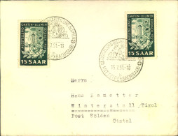 1951, Auslandsbrief Mit 2-mal 15 F. Gartenbau-Ausstellung Bexbach - Storia Postale