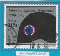 USATI ITALIA 1989 - Ref.0595 "RIVOLUZIONE FRANCESE" 1 Val. - 1981-90: Afgestempeld