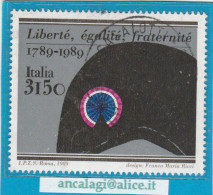 USATI ITALIA 1989 - Ref.0595A "RIVOLUZIONE FRANCESE" 1 Val. - 1981-90: Used
