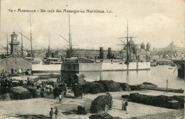 CPA - MARSEILLE - UN COIN DES MESSAGERIES MARITIMES - Joliette, Zone Portuaire