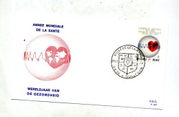 Lettre Cachet Gullegen  Annee Mondial Sante - Storia Postale