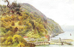 LYNMOUTH & LYNTON, DEVON FROM A PAINTING. USED POSTCARD M2 - Lynmouth & Lynton