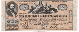 POUR COLLECTIONNEUR FAUX-BILLET FAKE 2 TWO DOLLARS THE CONFEDERATE UNITED STATES OF AMERICA - Colecciones Lotes Mixtos