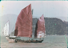 35mm Photo Slide Diapositive Hong Kong China - JUNK FISHING BOAT #2 - Diapositives