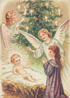 ANGEL CHRISTMAS Holidays Vintage Postcard CPSM #PAH236.GB - Anges