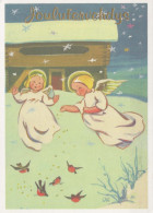 ÁNGEL Navidad Vintage Tarjeta Postal CPSM #PBP459.ES - Anges