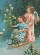 ÁNGEL NAVIDAD Vintage Tarjeta Postal CPSM #PAH495.ES - Anges