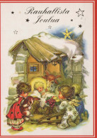 ANGE Bonne Année Noël Vintage Carte Postale CPSM #PAW402.FR - Anges