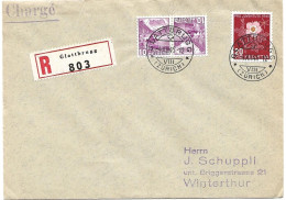 33 - 64 - Enveloppe Recommandée Envoyée De Glattbrugg 1945 - Timbre Pro Juventute - Storia Postale