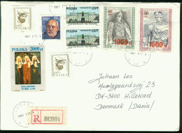 Br Poland, Klodzko 1991 Registered Cover > Denmark #bel-1028 - Covers & Documents