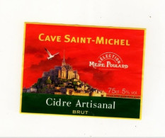 Etiquette Cidre  Cave Saint-Michel - Other & Unclassified