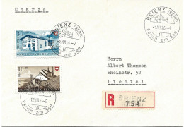 33 - 53 - Enveloppe Recommandée Avec Cachets Illustrés Brienz 1946 - Timbres Pro Patria - Brieven En Documenten