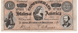 POUR COLLECTIONNEUR FAUX-BILLET FAKE 100 ONE HUNDRED DOLLARS THE CONFEDERATE UNITED STATES OF AMERICA - Colecciones Lotes Mixtos