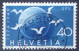 >SALE< Schweiz Suisse 1949: "75 Jahre UPU" Zu 296 Mi 524 Yv 476 (Globus) Voll-Stempel ZÜRICH 1 6.XII.49 (Zu CHF 12.00) - Gebraucht