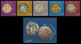 JORDAN 2006 ANCIENT COINS COMPLETE SET WITH MINIATURE SHEET MS MNH - Monete