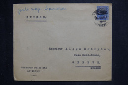 BRESIL - Enveloppe De La Légation De Suisse Au Brésil Pour La Suisse En 1918 - L 151783 - Covers & Documents