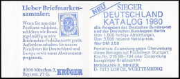 22Ic MH BuS 1980 Buchdruck Variante A - Mit ZB ** Postfrisch - 1971-2000