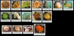 ALDERNEY 2006-2007 MARINE LIFE CORALS & ANEMONES DEFINITIVE COMPLETE SET MNH - Marine Life