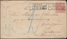 Norddeutscher Bund U 1Aa Ziffer 1 Groschen SORAU / NIEDERLAUSITZ 8.3.1870 - Lettres & Documents