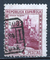 Espagne - Spain - Spanien 1931-34 Y&T N°510 - Michel N°628 (o) - 4p Alcazar De Ségovie - Sans Chiffre - Usati