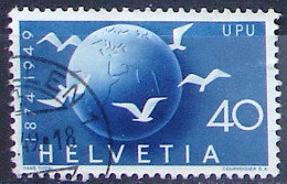 >SALE< Schweiz Suisse 1949: "75 Jahre UPU" Zu 296 Mi 524 Yv 476 (Globus) Mit Eck-Stempel ST.GALLEN 1 .49 (Zu CHF 12.00) - Usati