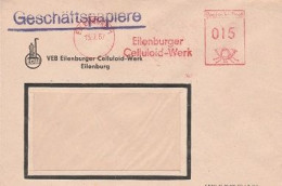 DDR Brief Mit Freistempel Eilenburger 1957 Rot Eilenburger Celluloid Werk - Frankeermachines (EMA)