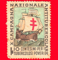 ITALIA - Chiudilettera - Erinnofilo - 1940 - Per I Tubercolosi Poveri - X Campagna Nazionale - TBC - 10 - Enfermedades