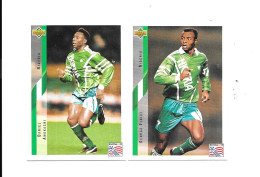 EH22 - CARTES UPPER DECK USA 94 - NIGERIA - DANIEL AMOKACHI - GEORGE FINIDI - Trading-Karten