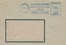 DDR Brief Mit Freistempel Leipzig N22 1957 VEB Schwermaschinenbau - Macchine Per Obliterare (EMA)