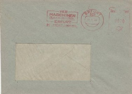 DDR Brief Mit Freistempel Erfurt 1984 Rot VEB Maschinen - Frankeermachines (EMA)