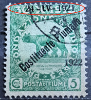 ROMULUS AND REMUS -5 C-OVERPRINT COSTITUENTE FIUMANA-ERROR SHORT STAMP-FIUME-ITALY-YUGOSLAVIA-CROATIA-1921 - Croacia