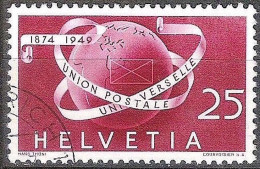 Schweiz Suisse 1949: "75 Jahre UPU" (25c Globus) Zu 295 Mi 523 Yv 475  Mit Stempel Von ZÜRICH 1 (Zumstein CHF 10.00) - U.P.U.