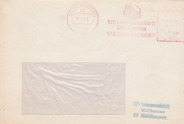 DDR Brief Mit Freistempel Mühlhausen 1984 Rot VEB Lederwarenfabrik - Machines à Affranchir (EMA)