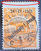 ROMULUS AND REMUS -20 C-OVERPRINT COSTITUENTE FIUMANA-ERROR -FIUME-ITALY-YUGOSLAVIA-CROATIA-1921 - Croazia