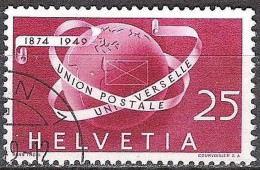 Schweiz Suisse 1949: "75 Jahre UPU" (25c Globus) Zu 295 Mi 523 Yv 475 Mit Eck-Stempel BERN 1 (Zumstein CHF 10.00) - Gebraucht