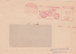 DDR Brief Mit Freistempel Zschopau 1977 MZ Stadt Zschopau Motorradwerk Motiv Motorrad - Maschinenstempel (EMA)