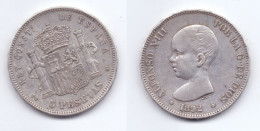 Spain 5 Pesetas 1892 (92) PGM - Münzen Der Provinzen