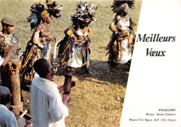 GABON Meilleurs Voeux Folklore Woleu Ntem 8(scan Recto-verso) MA203 - Gabón