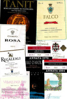 ITALIA ITALY - 10 Etichette Vino Rosso SICILIA Anni 80-90-2000 Vari Vini Rossi E Rosati Siciliani - Red Wines