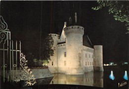 SULLY SUR LOIRE Vue De Nuit Du Chateau Forteresse Feodale Du XIVe Siecle 17(scan Recto-verso) MA253 - Sully Sur Loire