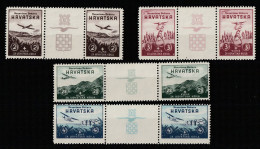 CROATIA CROAZIA MNH** MICH. 70,73 WITH NUMBER 1,9,2,4 IN THE. CORNER AND LABEL - Croatia