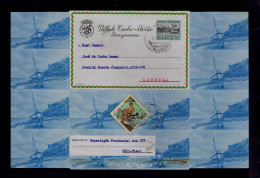 Sp10455 TIMOR Used 1963 SCARCE Aèrogramme Center Health DILI Natation Sports Swiming Pool Santé Typical Bateaux Portugal - Natación