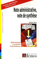 Note Administrative Note De Synthèse (2006) De Jérôme Duez - 18+ Years Old