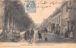 SAINT-LEU-TAVERNY (Val-d'Oise) - Perspective De La Grande Rue - Imprimerie E. Lemire - Voyagé 1904 (2 Scans) - Saint Leu La Foret
